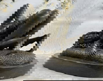 John Koch Nude Lady Bronze Sculpture