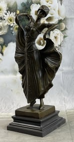 MIRVAN ART DECO FEMALE BRONZE SCULPTURE