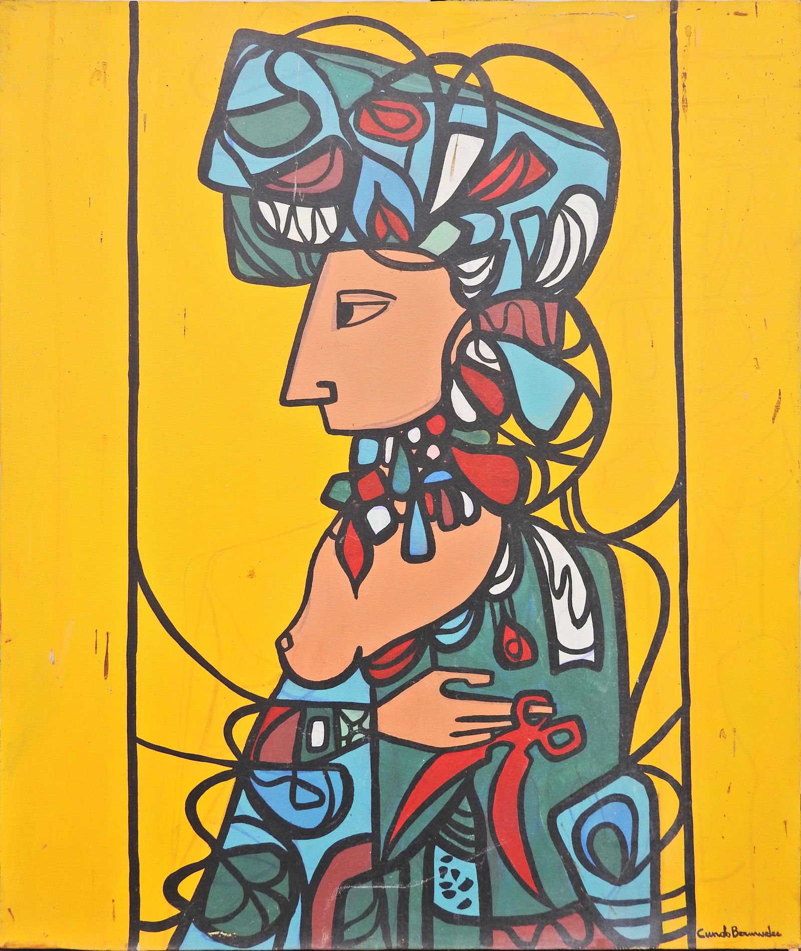 oil on canvas signed Cundo Bermudez: 24" x 20"