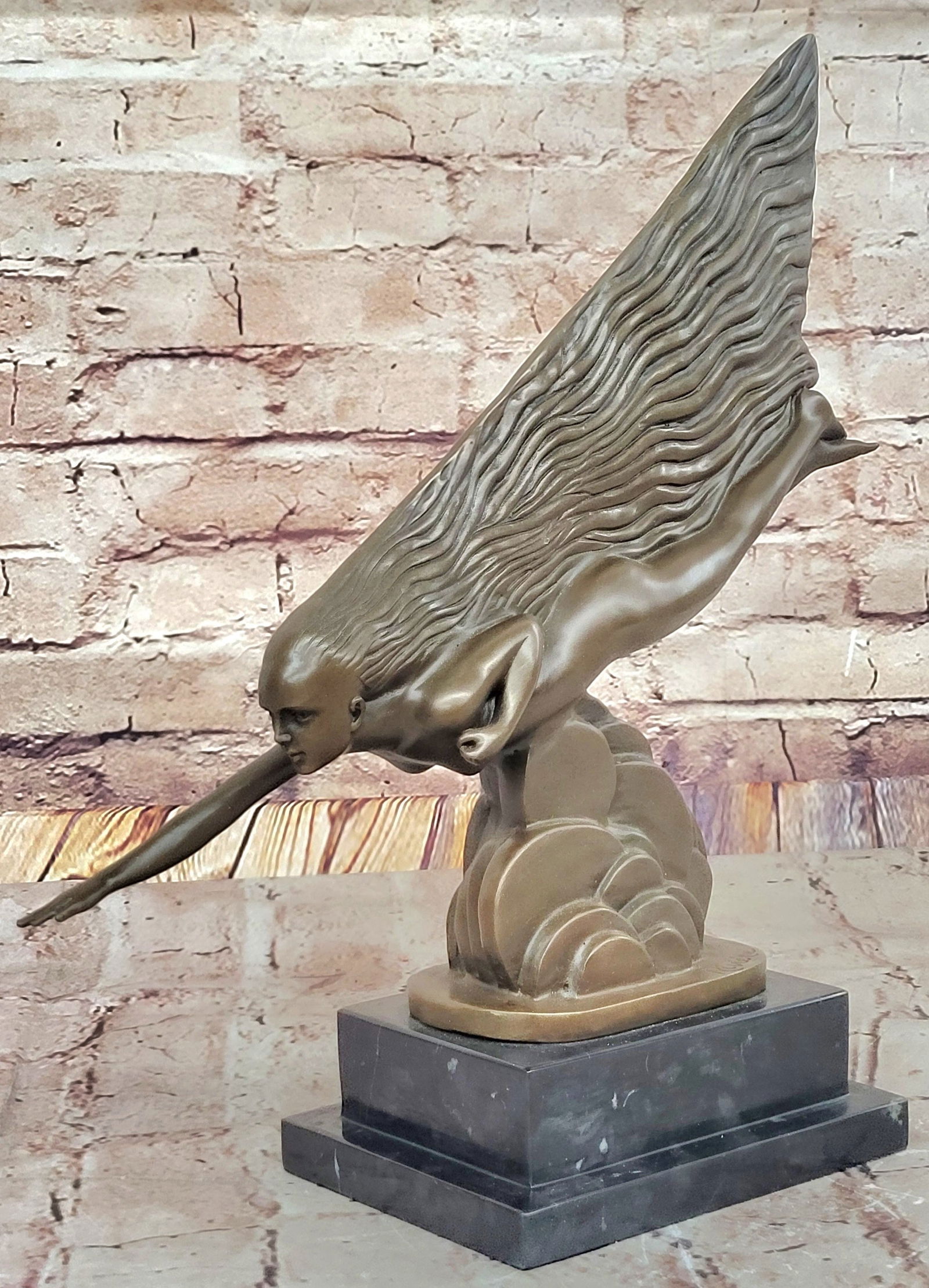 The Comet by Guiraud Rivi?re - Art Deco Bronze Sculpture on Marble Base (1 of 4)