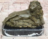 Reclining Lion Statue Majestic Wildlife Sculpture Decor