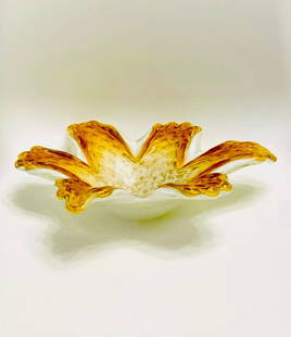 Crystal de Murano Ashtray: 10x 7 x 2.5 inches.