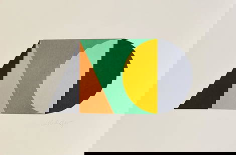 Victor Vasarely: Collage on Cardboard. 10 x 15"
