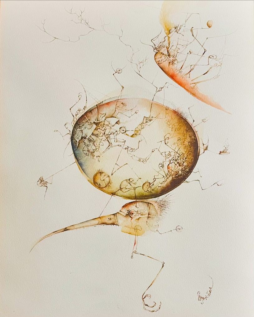 Jose Luis Farinas: 31 x 24 cm In frame.