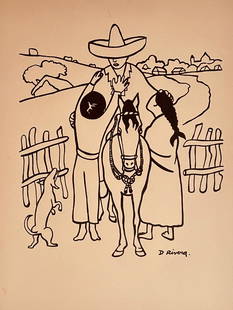 Diego Rivera: ink on paper 11.5 x 8.5 inches