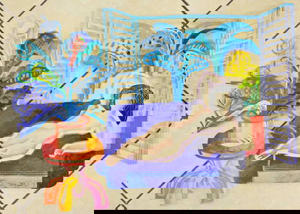 Calman Shemi- Original Acrylic on Metal - Lacquer Coated: 29.50" x 43.25"