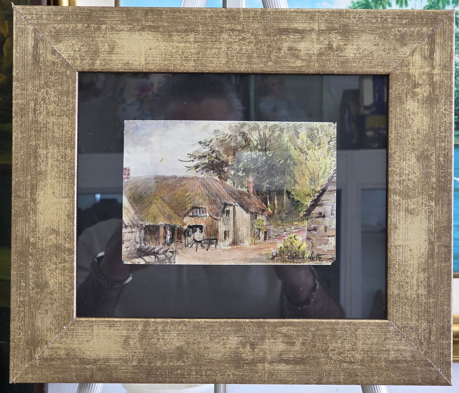 Alfred hutty watercolor on paper: 11.50" x 13.50" with frame