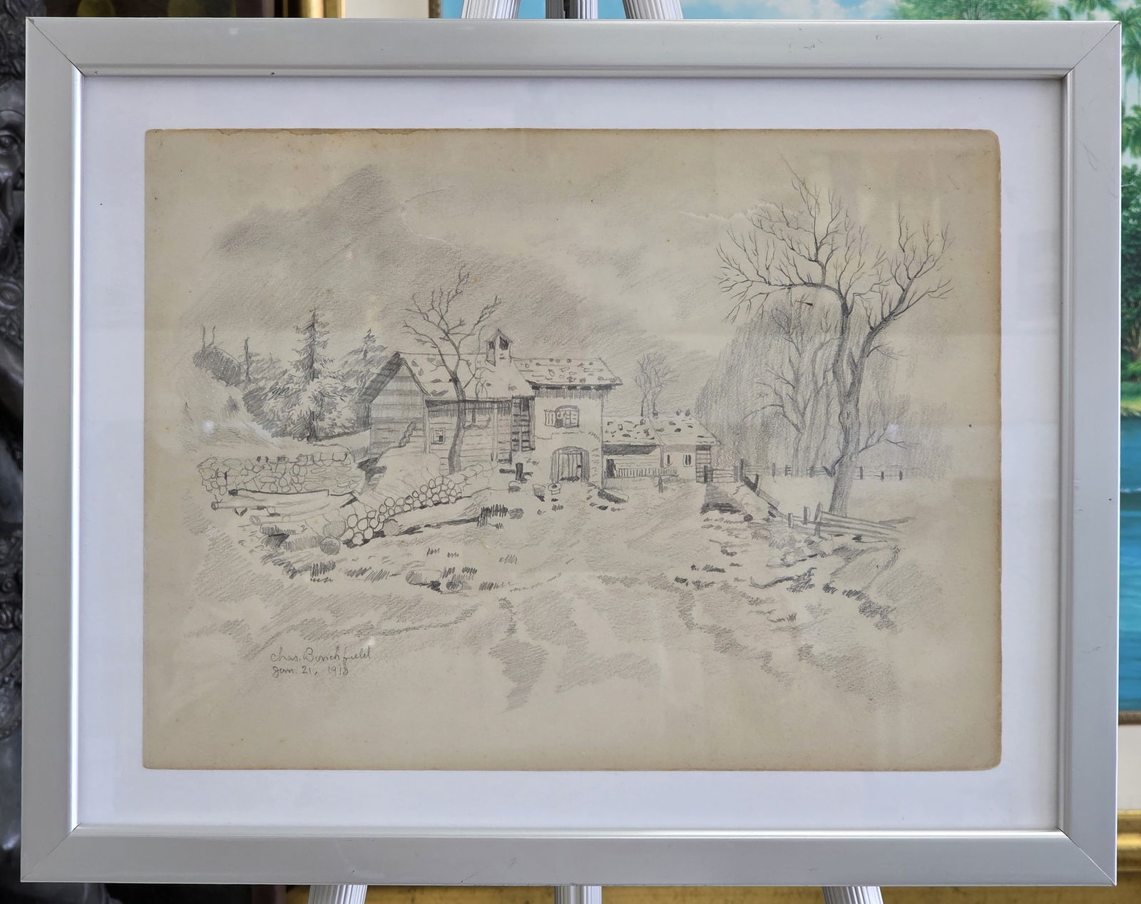 Charles Burshfield graphite on paper (1 of 3)