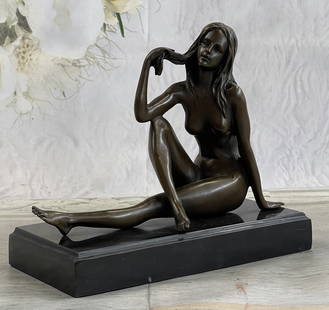 Claude Art Deco Naked Women Bronze: Total Dimensions: Height 7.5'' x Width 8''Approximate Weight: 6 LBSOriginal Reproduction: Original