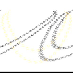 Buccellati Curb Chain 18K Two Tone Gold Long Necklace: Vintage Buccellati Two-Tone Curb Chain Necklace crafted in fine 18K white and yellow gold. Known for its sophisticated designs, Buccellati presents a seamless blend of classic and contemporary. Elegan