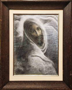 Fidelio PONCE DE LEON (1895-1949): pastel on paper 21" x 15.5" excellent condition