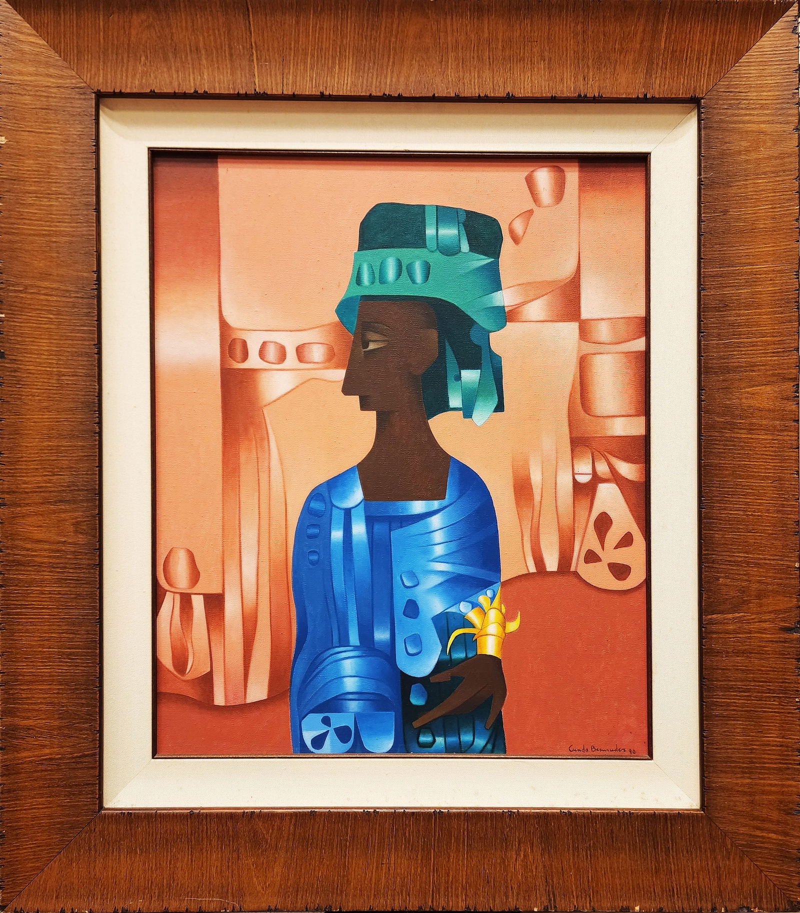 Cundo BERMUDEZ (1914-2008): oil on canvas 23.25" x 19.5" excellent condition