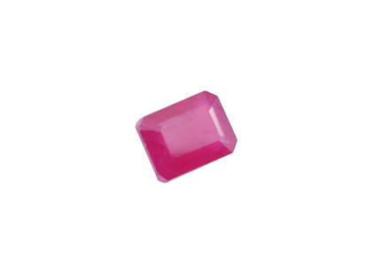 Emerald Cut Certified Natural Ruby 6.40 Cts Rich Red Color: excellent condition