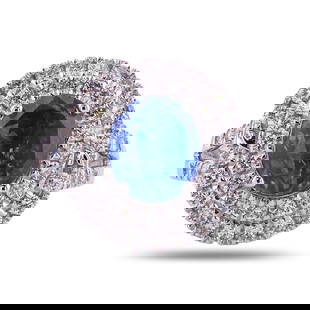 5.05ct UNHEATED Blue Sapphire and 1.05ctw Diamond Platinum Ring (GIA CERTIFIED): One polished, stamped, and tested platinum ring marked Oscar Friedman. The ring is mounted with: 1 genuine GIA certified unheated sapphire center stone weighing 5.05 carats, and 58 genuine round diamo