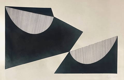 Iygia Pape: Attrib. Ink on Paper. 18"x12"