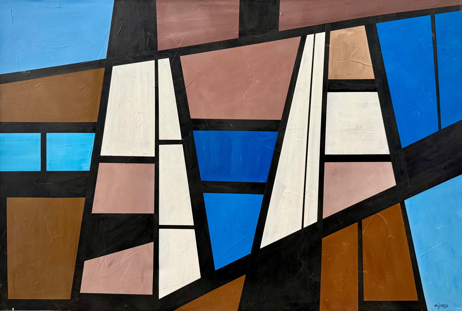 Jose Mijares: 24 inches 36 " oil on canvas 1998 with COA
