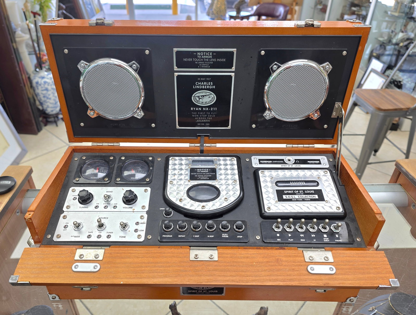 Charles Lindbergh NX-211 Ryan Spirit Of St. Louis CD & Tape Player AM/FM Radio (1 of 10)