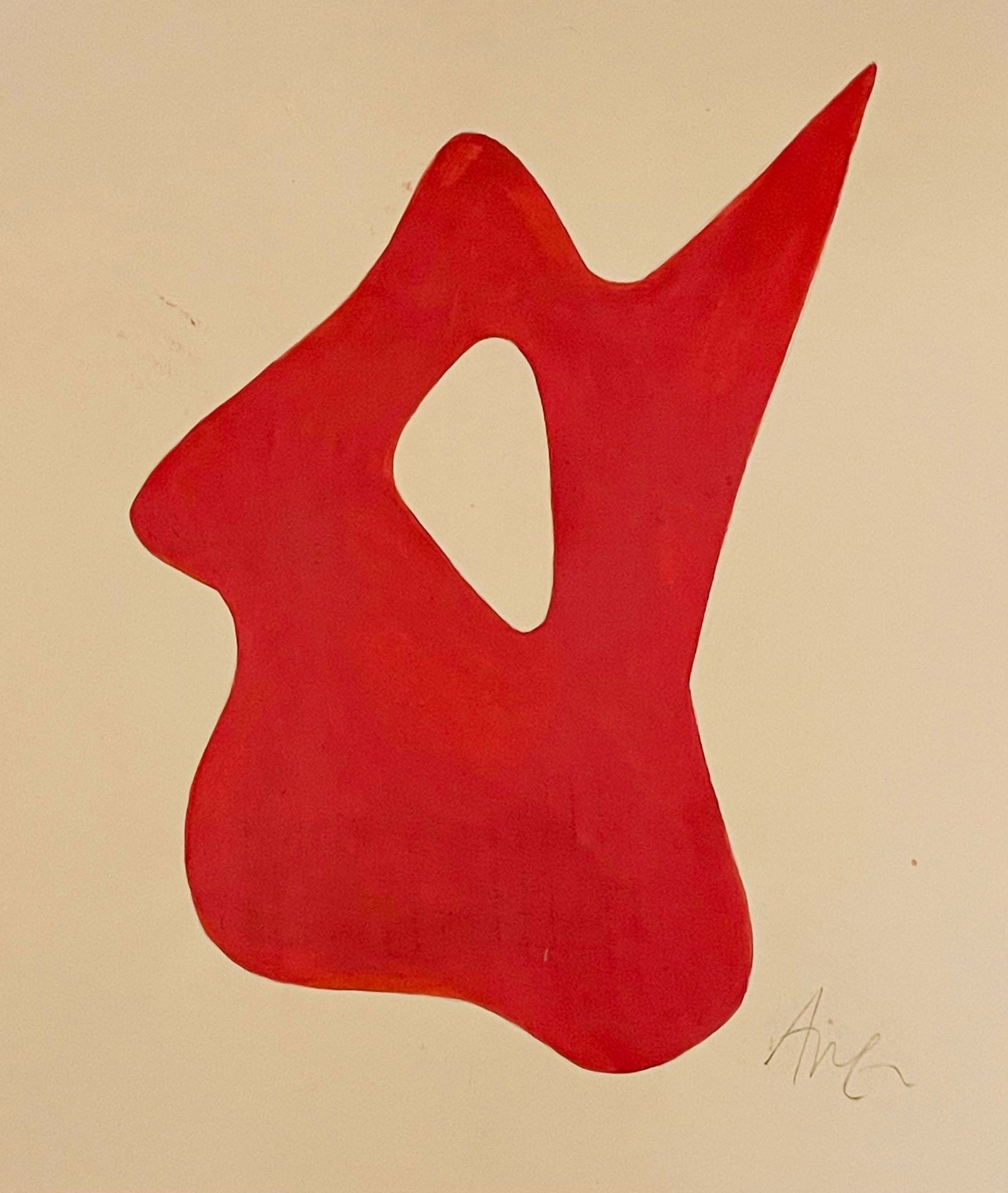 Jean Arp atrib: Goache on cardboard (sketch). 29.5 x 25 cm.