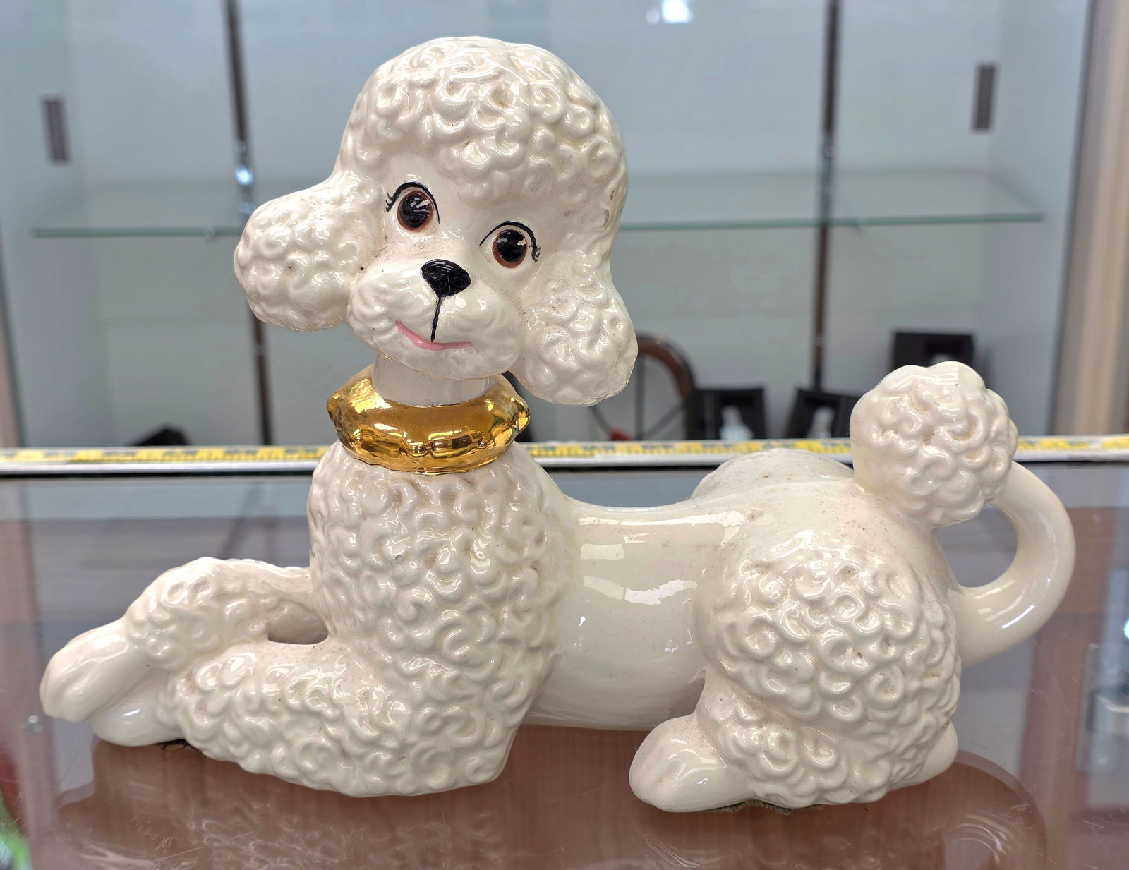 Vintage 1979 Atlantic Mold Ceramic MCM Poodle Figurine 7.75" x 11.50" x 5.50" (1 of 4)