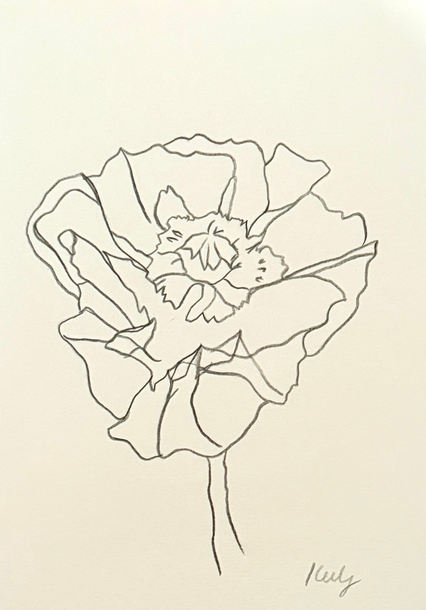 Ellsworth Kelly: Crayon on cardboard. 12" x 8.5" inches.