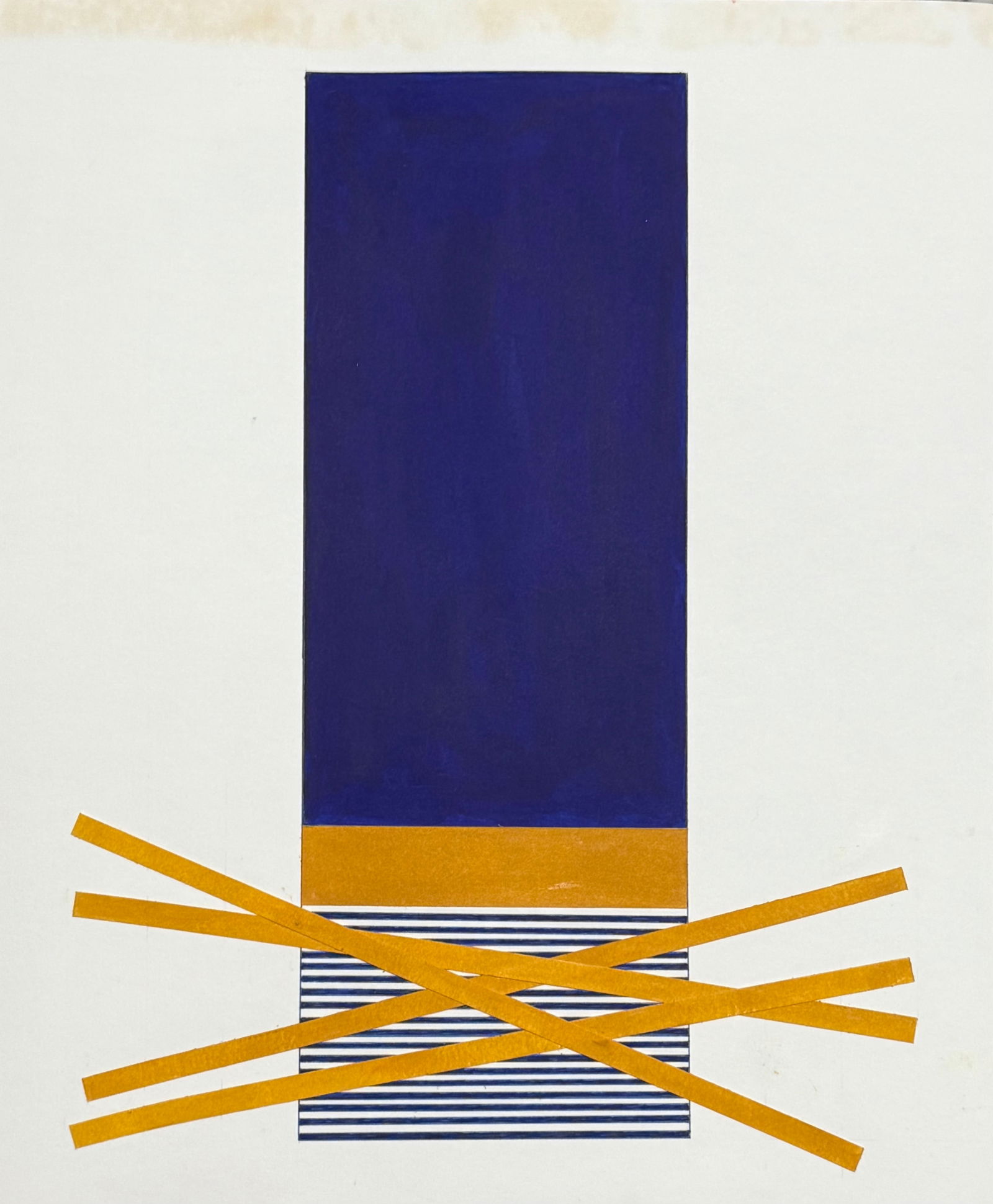 Jesus Rafael Soto: Sketch mixed media and collage on carboard17 x 14 inches 1995