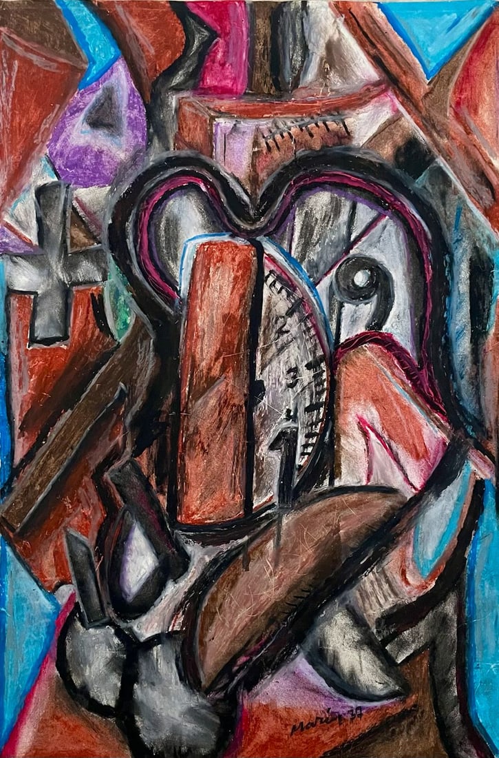 John Marin: Mix media on soft cardboard. 18 x 12" 1937.