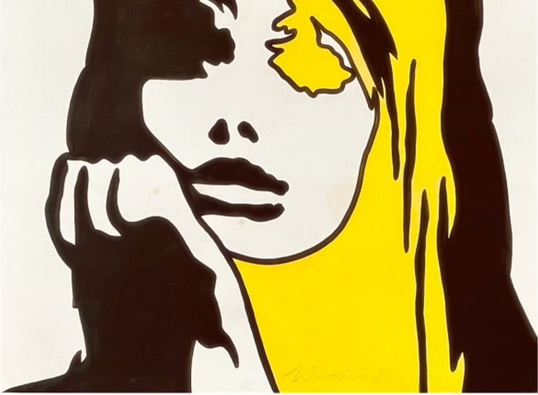 Werner Berges: 70:s Mixed media a 19cm x 26 cm