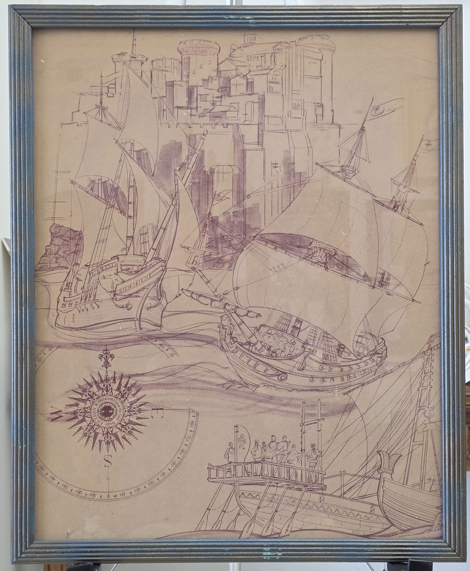 Antique large framed print (1 of 1)