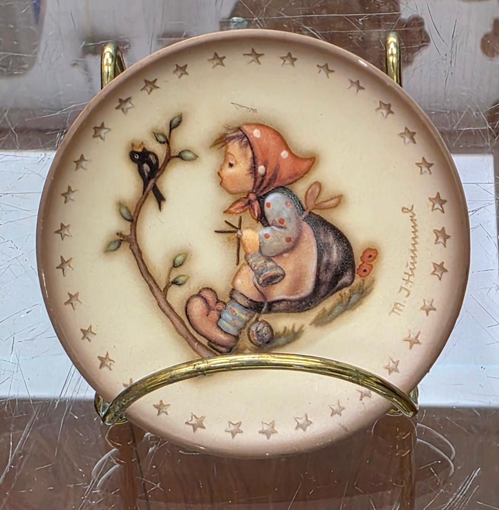 Vintage M.J. Hummel Goebel Germany Ceramic Mini Plate: excellent condition