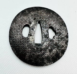 KATANA TSUBA Japanese Original Edo Sword Antique: Japanese Original Edo Antique Art: Size(mm): 75 x 71 x 5