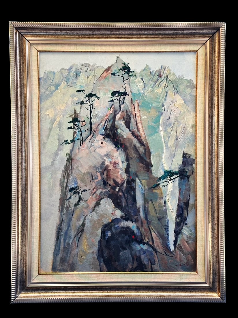 A FRAMED OIL PAINTING, ATTRIBUTED TO WU GUANZHONG (1 of 8)