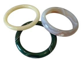 3 agate bracelets