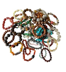A Group (38) Jade agate crystal bracelet