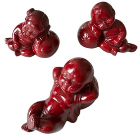 3 Stone carvings Chinese figure