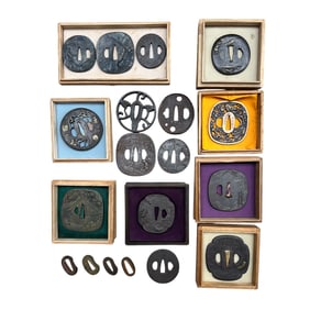 Lot Of 15 Four Tsuba (Handguards) Edo Period (1615-1868), 18th To 19th Century