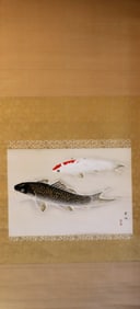 Japanese Landscape Hanging Scroll