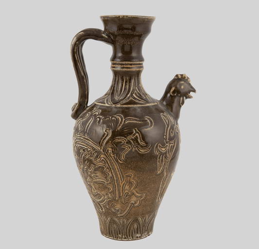 TEAPOT IN GLAZED CERAMIC AND GLAZED IN BROWN TONES. Dec 20, 2021