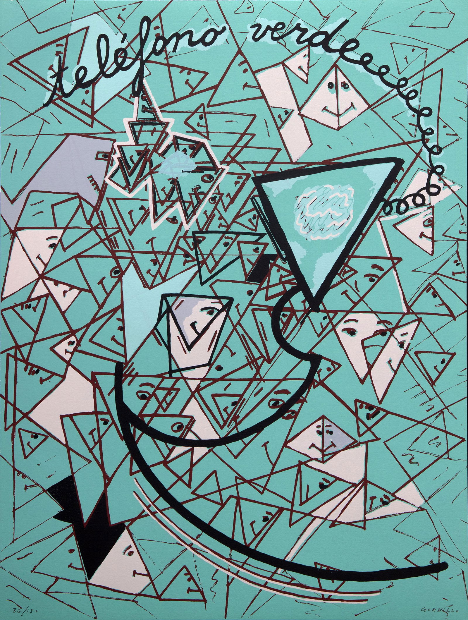 LUIS GORDILLO (Seville, 1934) WITHOUT TITLE Silkscreen: LUIS GORDILLO (Seville, 1934) WITHOUT TITLE Silkscreen on Geler paper 49 x 65 cm Edition of 150 copies signed in numbered and pencil by the artist. Number of inks: 7