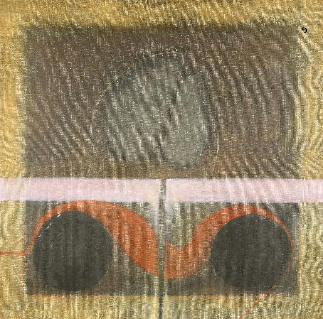 Miguel Angel Campano (1948) Painter of Madrid Composition, 1971 Oil on Canvas 70 x 70 cm on the back: Miguel Angel Campano (1948) Painter of Madrid Composition, 1971 Oil on Canvas 70 x 70 cm on the back signed and dated in 1971. Frameless, in a frame