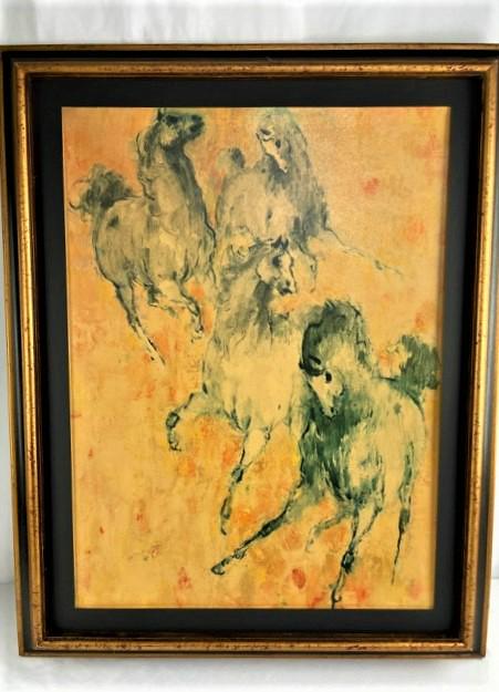 VINTAGE DENIS HOLEGET HORSE EQUESTRIAN PRINT (1 of 6)