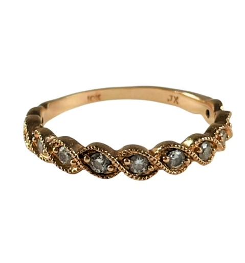 10K Rose Gold Diamond Ring 1/4 ctw Size 8 (1 of 6)