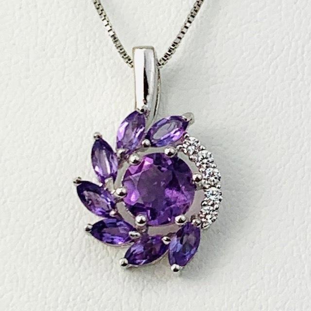 14k Plate over Sterling Amethyst Necklace (1 of 4)
