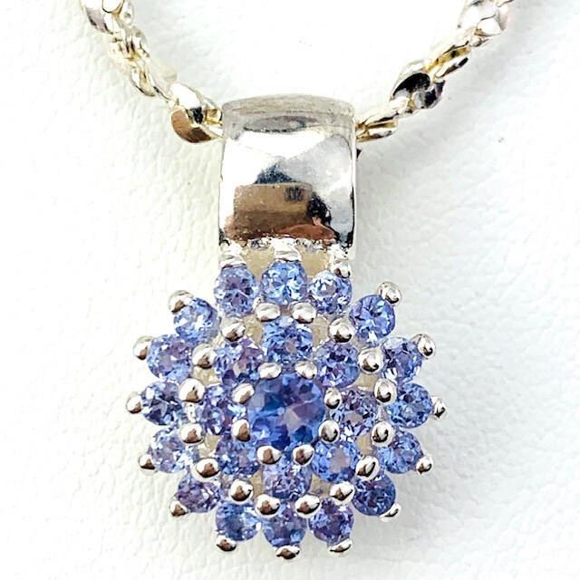 Beautiful Sterling Tanzanite Necklace 18" (1 of 4)