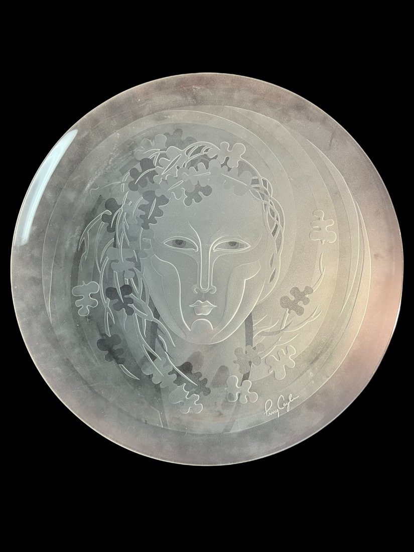 Perry Coyle Glass Plate Signed (1 of 2)