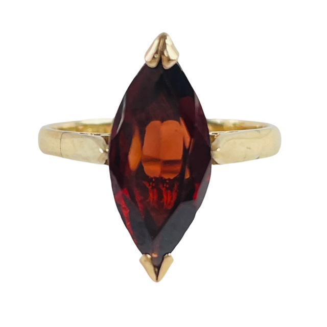 14k Gold Garnet Ring Antique Size 6 (1 of 7)