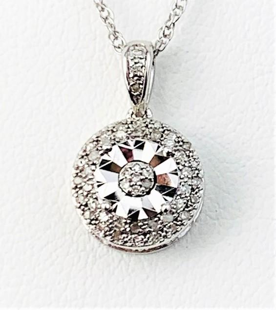 Sterling Brilliant Diamond Stud Pendant (1 of 4)