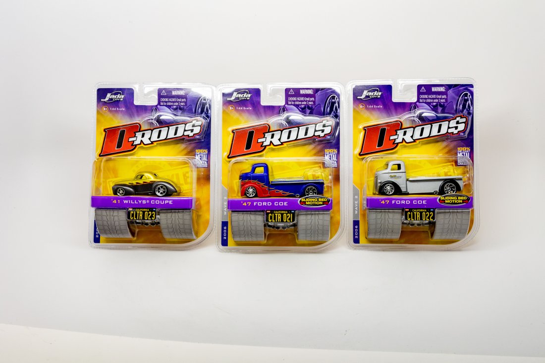 Jada D-Rods 1:64 Scale Vehicles: Jada D-Rods 1:64 Scale Vehicles47 Ford Coe Blue with Flames41 Willys Coupe47 Ford Coe Silver