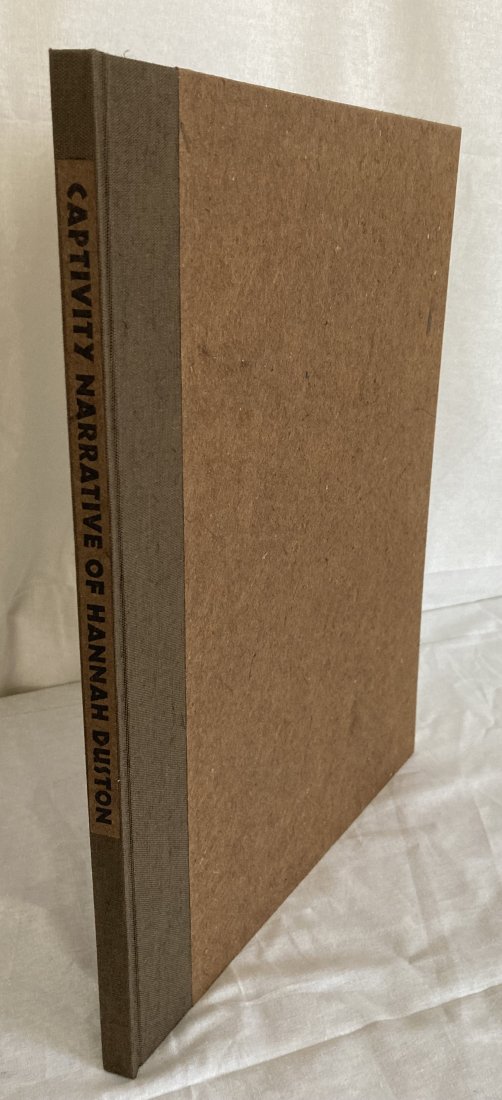 ARION PRESS Signed RICHARD BOSMAN Limited Edition NATHANIEL HAWTHORNE: Up for auction is a rare signed, limited edition of Nathaniel Hawthorne's Captivity Narrative of Hannah Duston published by Arion Press in 1987 and illustrated with 35 woodblock prints by renowned art