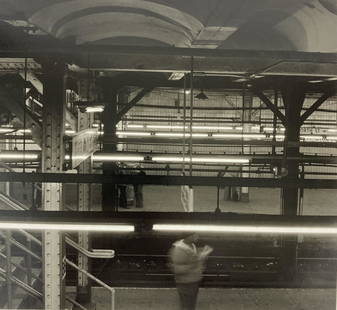 LEONARD SUSSMAN Signed NEW YORK CITY SUBWAYS Platform GELATIN SILVER PRINT & ETCHING 14th Street: ARTIST: Leonard Sussman(San Francisco, California, 1947) TITLE: Platform: 14th Street, IRT - Lexington Ave; Platform and Lights: Brooklyn Bridge and Worth Street, IRT - Lexington Ave MEDIUM: Gelatin