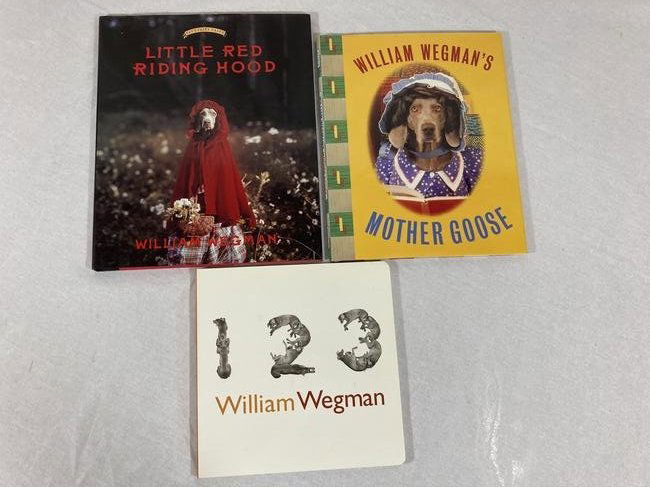 WILLIAM WEGMAN Signed with Small Remarque DRAWINGS X3 LITTLE RED RIDING HOOD, 1, 2, 3, Mother Goose (1 of 14)